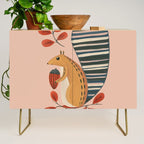 Squirrel in a Pink Autumn Credenza Gallery Image 1