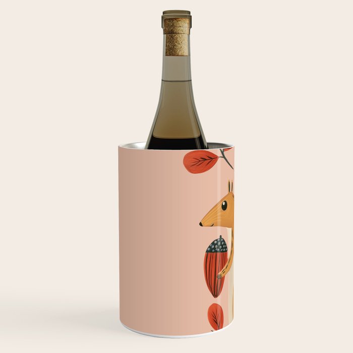 Squirrel in a Pink Autumn Wine Chiller Gallery Image 2