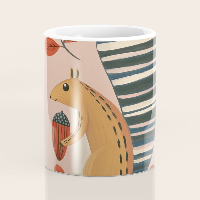 Squirrel in a Pink Autumn Coffee Mug Gallery Image 4