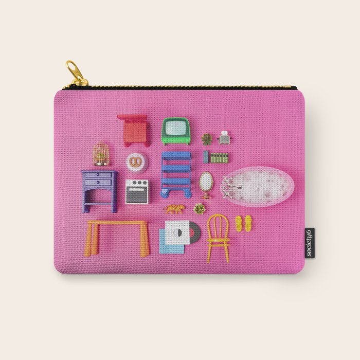 Dollhouse inventory / pink Carry All Pouch Gallery Image 1