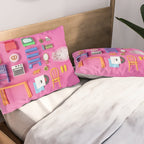 Dollhouse inventory / pink Pillow Sham Gallery Image 2