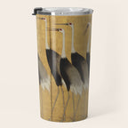 Red Crowned Cranes Vintage Japanese Nature Art Travel Mug Gallery Image 3