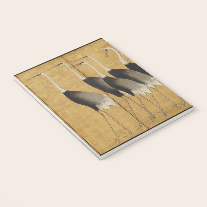 Red Crowned Cranes Vintage Japanese Nature Art Notebook Gallery Image 3