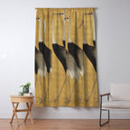Red Crowned Cranes Vintage Japanese Nature Art Window Curtain Gallery Image 5