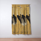 Red Crowned Cranes Vintage Japanese Nature Art Window Curtain Gallery Image 3