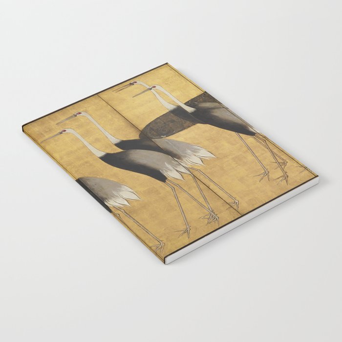 Red Crowned Cranes Vintage Japanese Nature Art Notebook Gallery Image 2
