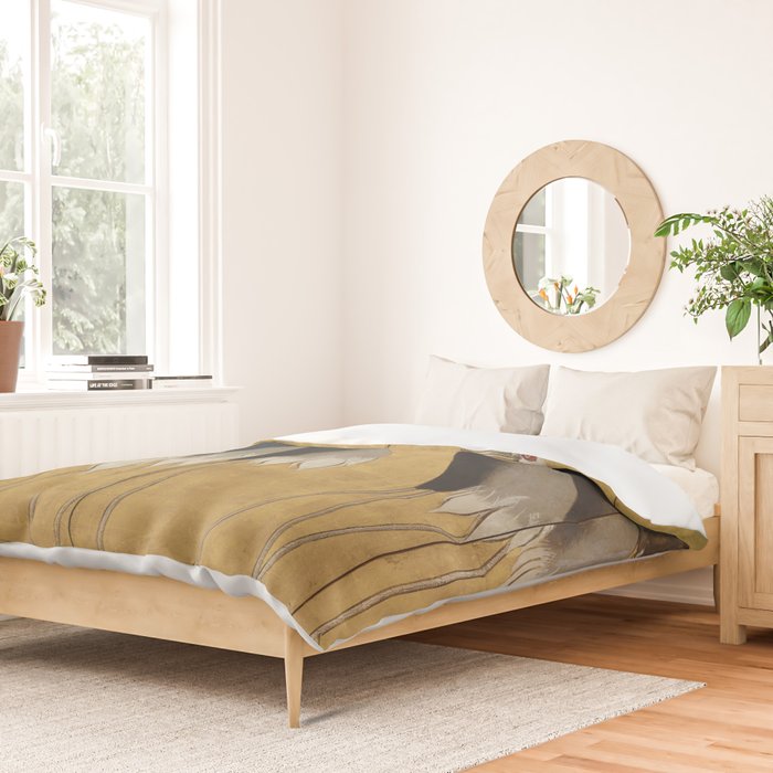 Red Crowned Cranes Vintage Japanese Nature Art Duvet Cover Gallery Image 2