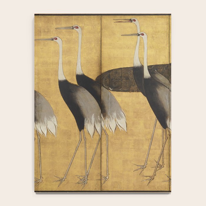 Red Crowned Cranes Vintage Japanese Nature Art Notebook Gallery Image 4