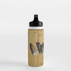 Red Crowned Cranes Vintage Japanese Nature Art Water Bottle Gallery Image 3