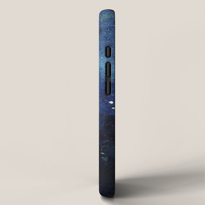 Galaxy Watercolor Aurora Borealis Painting iPhone Case Gallery Image 2