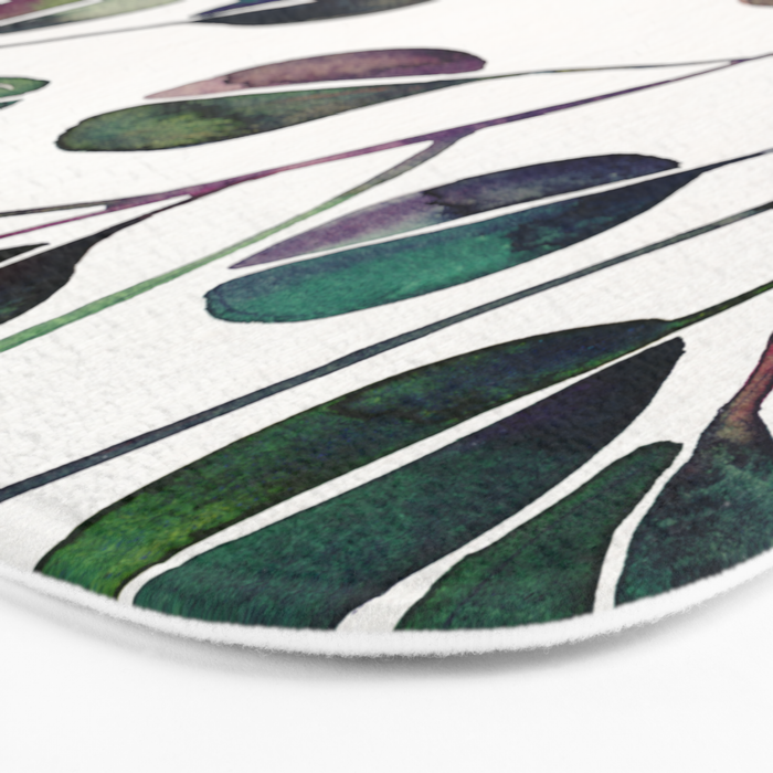 Silver Dollar Eucalyptus - Deep Cool Palette Bath Mat Gallery Image 3