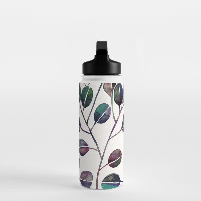 Silver Dollar Eucalyptus - Deep Cool Palette Water Bottle Gallery Image 3