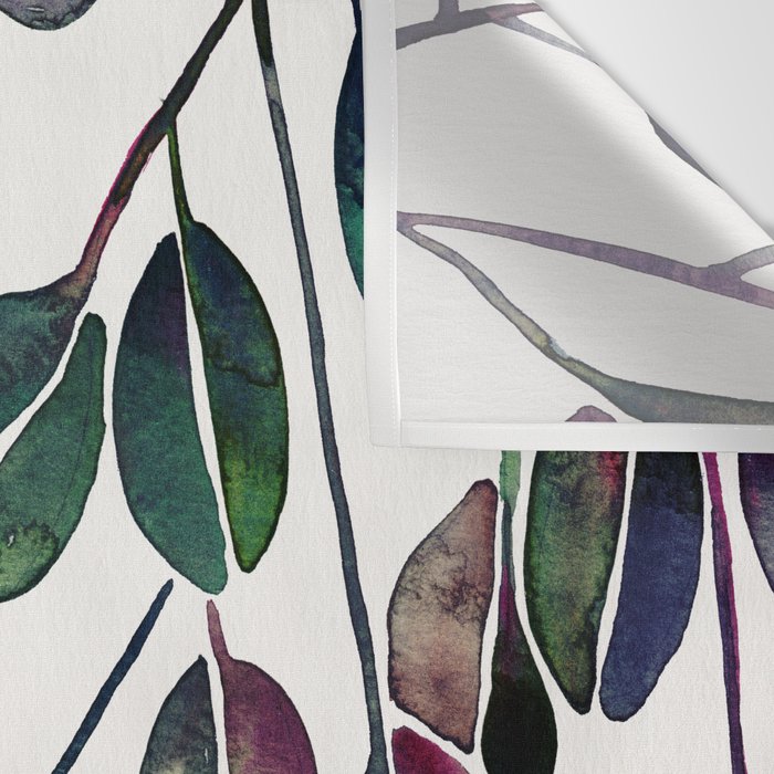 Silver Dollar Eucalyptus - Deep Cool Palette Wall Tapestry Gallery Image 3