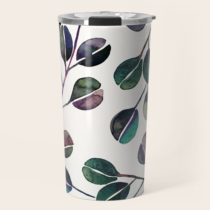 Silver Dollar Eucalyptus - Deep Cool Palette Travel Mug Gallery Image 1