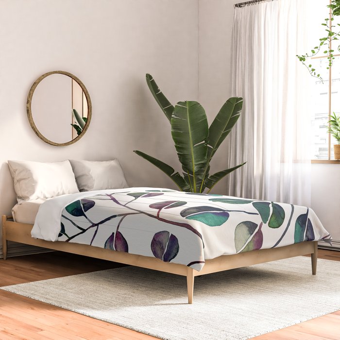 Silver Dollar Eucalyptus - Deep Cool Palette Comforter Gallery Image 2