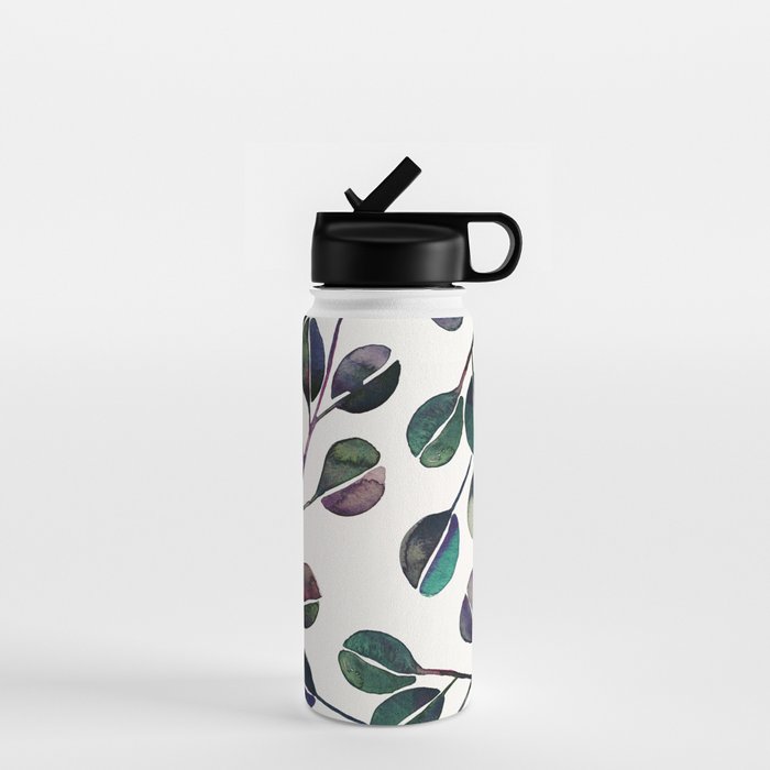 Silver Dollar Eucalyptus - Deep Cool Palette Water Bottle Gallery Image 1