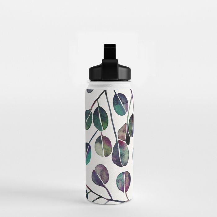 Silver Dollar Eucalyptus - Deep Cool Palette Water Bottle Gallery Image 2