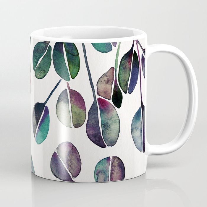 Silver Dollar Eucalyptus - Deep Cool Palette Coffee Mug Gallery Image 1