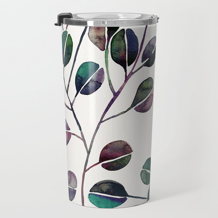 Silver Dollar Eucalyptus - Deep Cool Palette Travel Mug Gallery Image 3