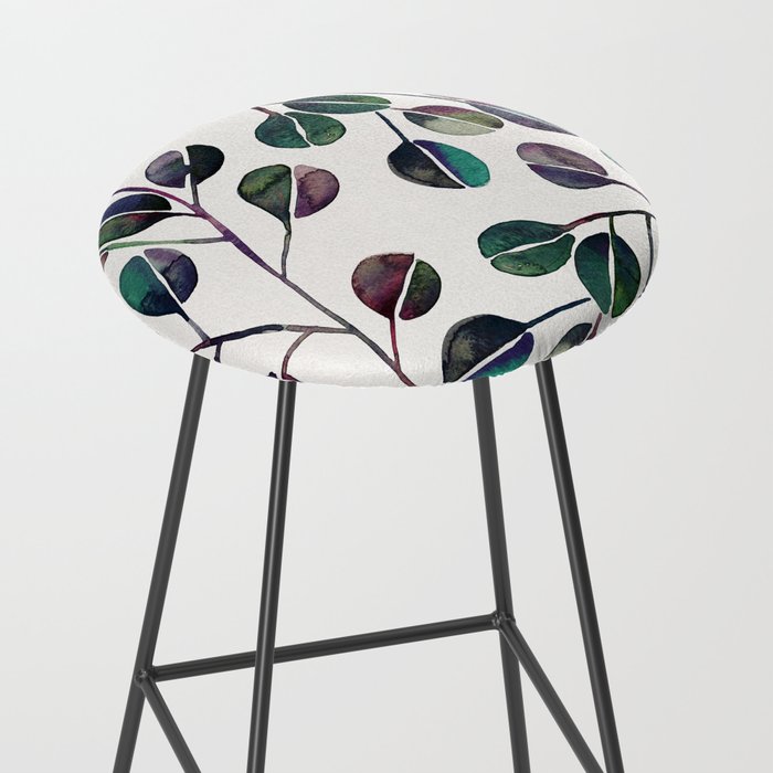Silver Dollar Eucalyptus - Deep Cool Palette Stool Gallery Image 2