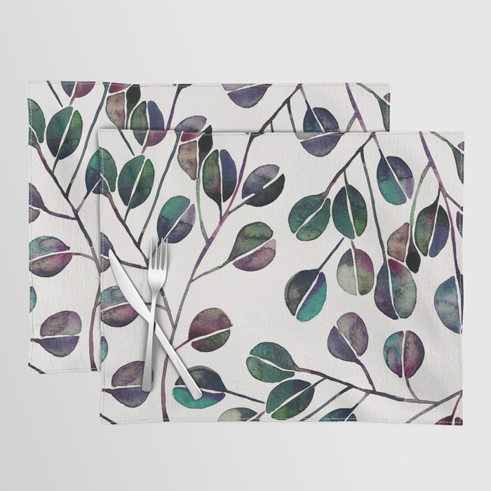 Silver Dollar Eucalyptus - Deep Cool Palette Placemat Gallery Image 1