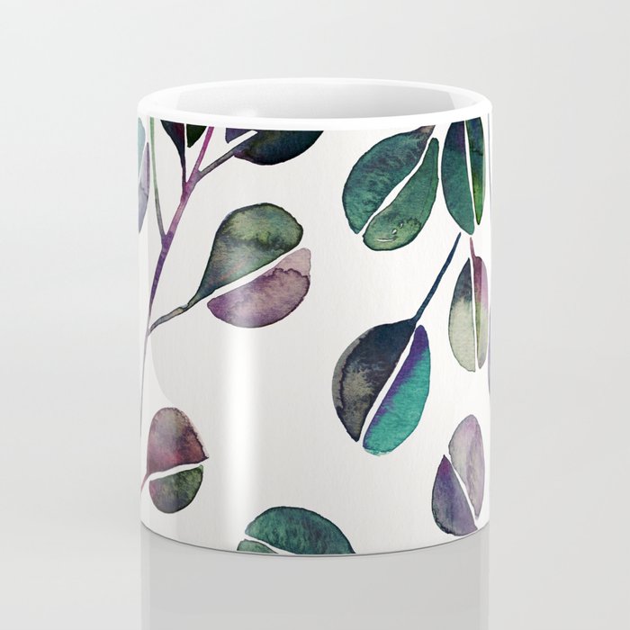 Silver Dollar Eucalyptus - Deep Cool Palette Coffee Mug Gallery Image 4