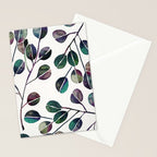Silver Dollar Eucalyptus - Deep Cool Palette Stationery Card Gallery Image 2