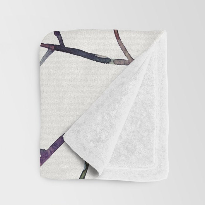 Silver Dollar Eucalyptus - Deep Cool Palette Throw Blanket Gallery Image 3