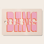 DANG - western style saloon font in retro mod colors (bright pink and orange) Cutting Board Gallery Image 1