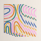 Whimsical Abstract Rainbows Lines Art Wrapping Paper Gallery Image 3