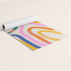 Whimsical Abstract Rainbows Lines Art Yoga Mat Gallery Image 2