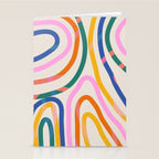 Whimsical Abstract Rainbows Lines Art Stationery Card Gallery Image 2