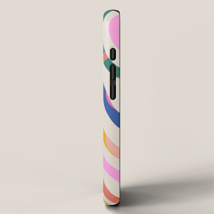 Whimsical Abstract Rainbows Lines Art iPhone Case Gallery Image 2