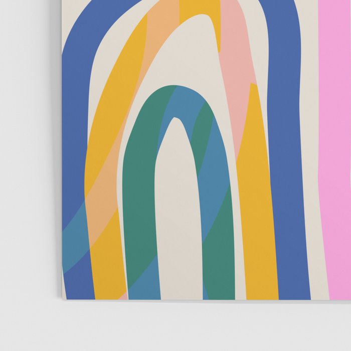 Whimsical Abstract Rainbows Lines Art Poster Gallery Image 3