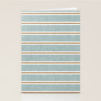 Cadence Stripes - dusty blue and rust Stationery Card Gallery Image 2