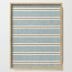 Cadence Stripes - dusty blue and rust Serving Tray Gallery Image 1