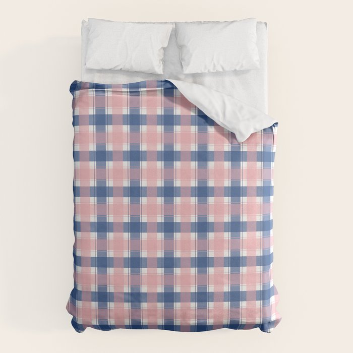 Soft Tones Grid Fusion Duvet Cover Gallery Image 6
