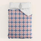 Soft Tones Grid Fusion Duvet Cover Gallery Image 6
