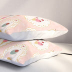 Victorian Watercolor Ice Cream in Frame Pillow Sham Gallery Image 3