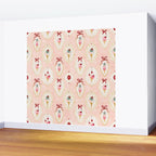 Victorian Watercolor Ice Cream in Frame Wall Mural Gallery Image 2