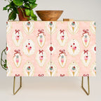 Victorian Watercolor Ice Cream in Frame Credenza Gallery Image 1