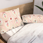 Victorian Watercolor Ice Cream in Frame Pillow Sham Gallery Image 2