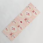 Victorian Watercolor Ice Cream in Frame Yoga Mat Gallery Image 1