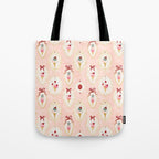 Victorian Watercolor Ice Cream in Frame Tote Bag Gallery Image 1