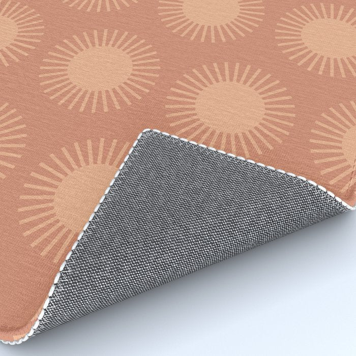 Boho Summer Sun Pattern XII Peach Rug Gallery Image 4
