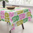 Ho Ho Ho - Pink and Green Tablecloth Gallery Image 3