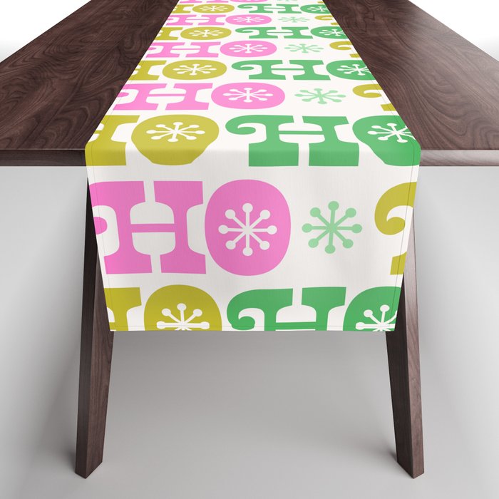 Ho Ho Ho - Pink and Green Table Runner Gallery Image 1
