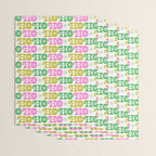 Ho Ho Ho - Pink and Green Wrapping Paper Gallery Image 3