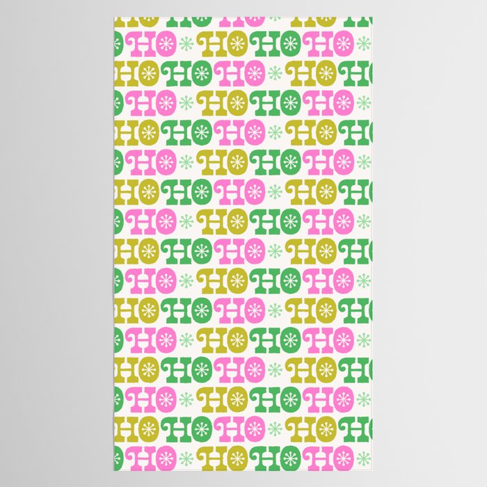 Ho Ho Ho - Pink and Green Tablecloth Gallery Image 2
