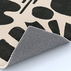 Abstract Mid-Century Modern Black and Beige Composition Rug Gallery Image 4